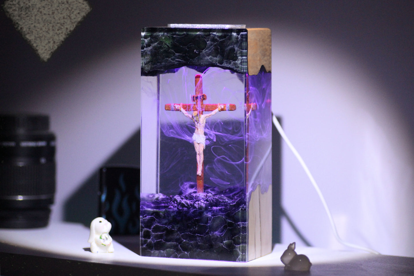 Jesus Resin Wood Nitht lights Desk Decor