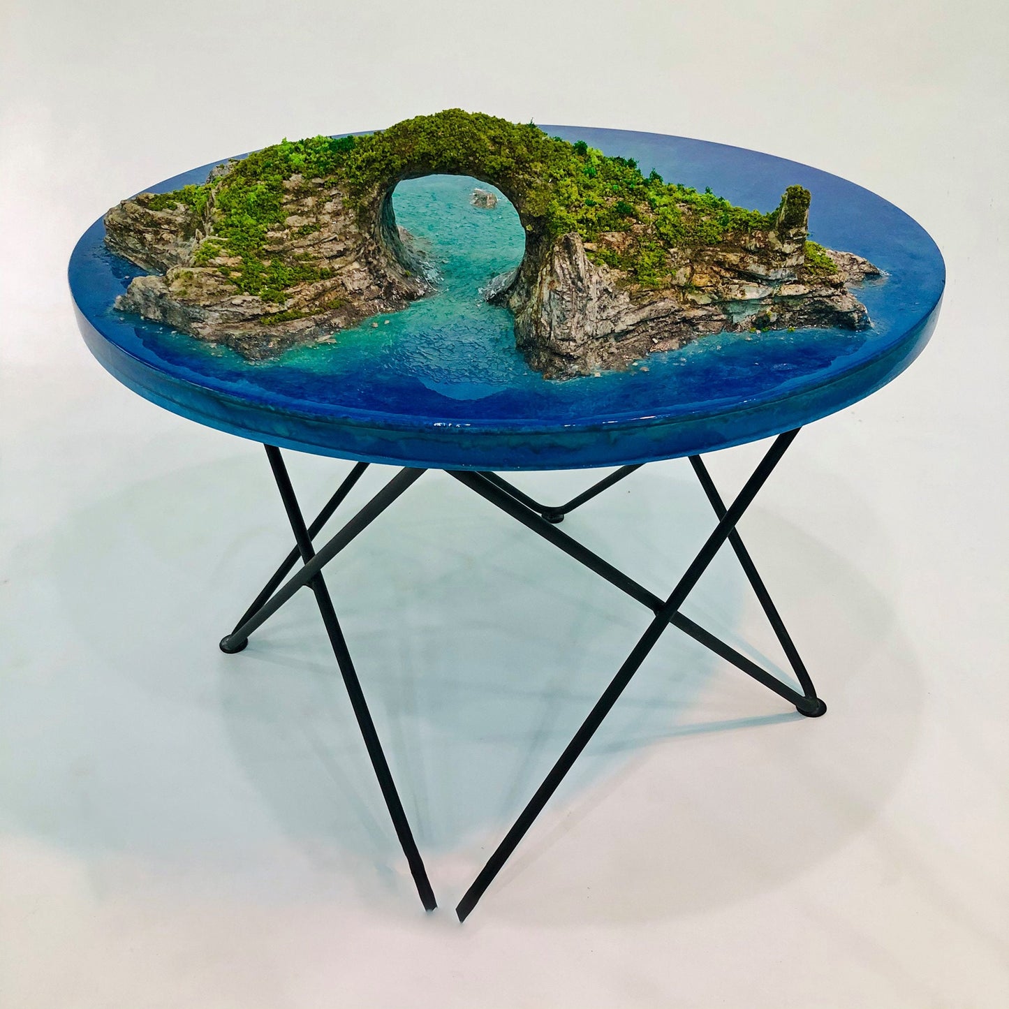 Ocean resin table, Resin table, epoxy coffee table