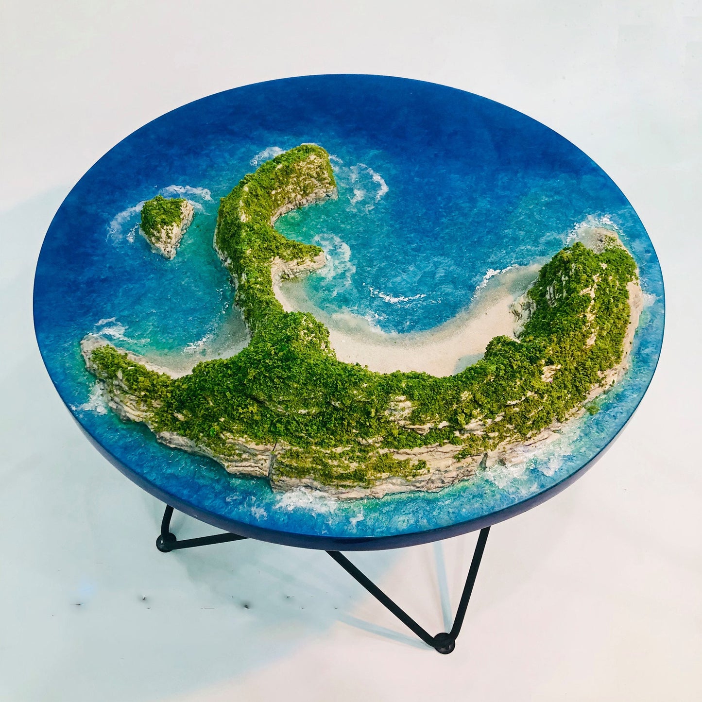 Ocean resin table, Resin table, epoxy coffee table