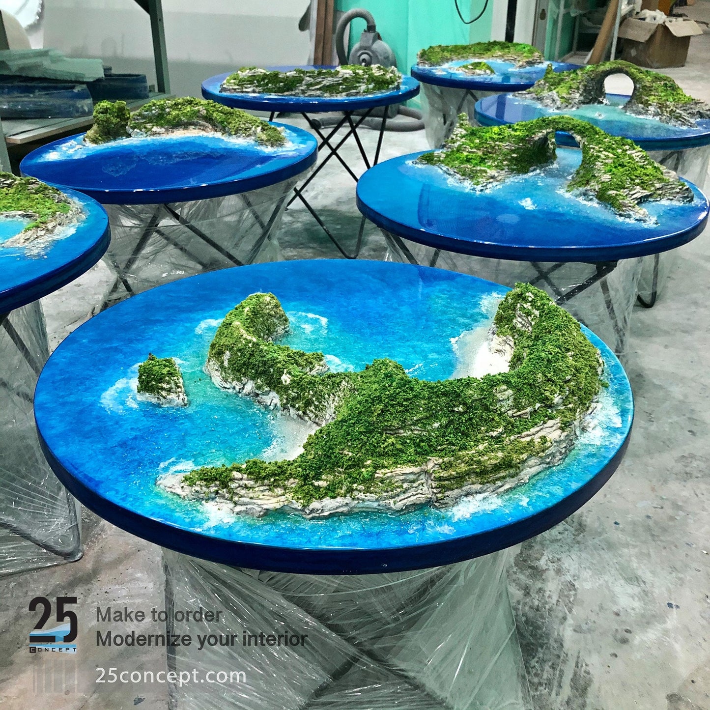 Ocean resin table, Resin table, epoxy coffee table