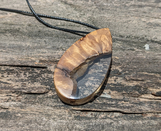 Wood resin transparent pendant