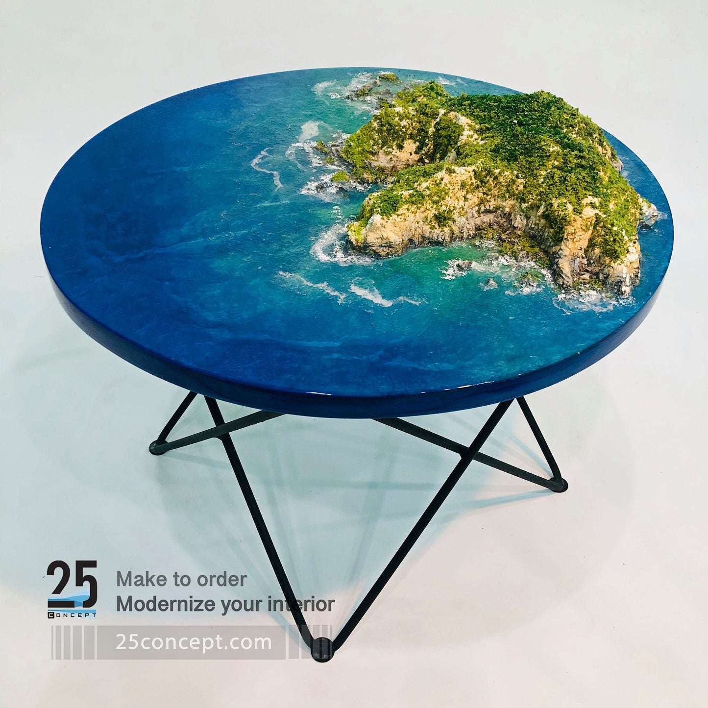 Ocean resin table, Resin table, epoxy coffee table