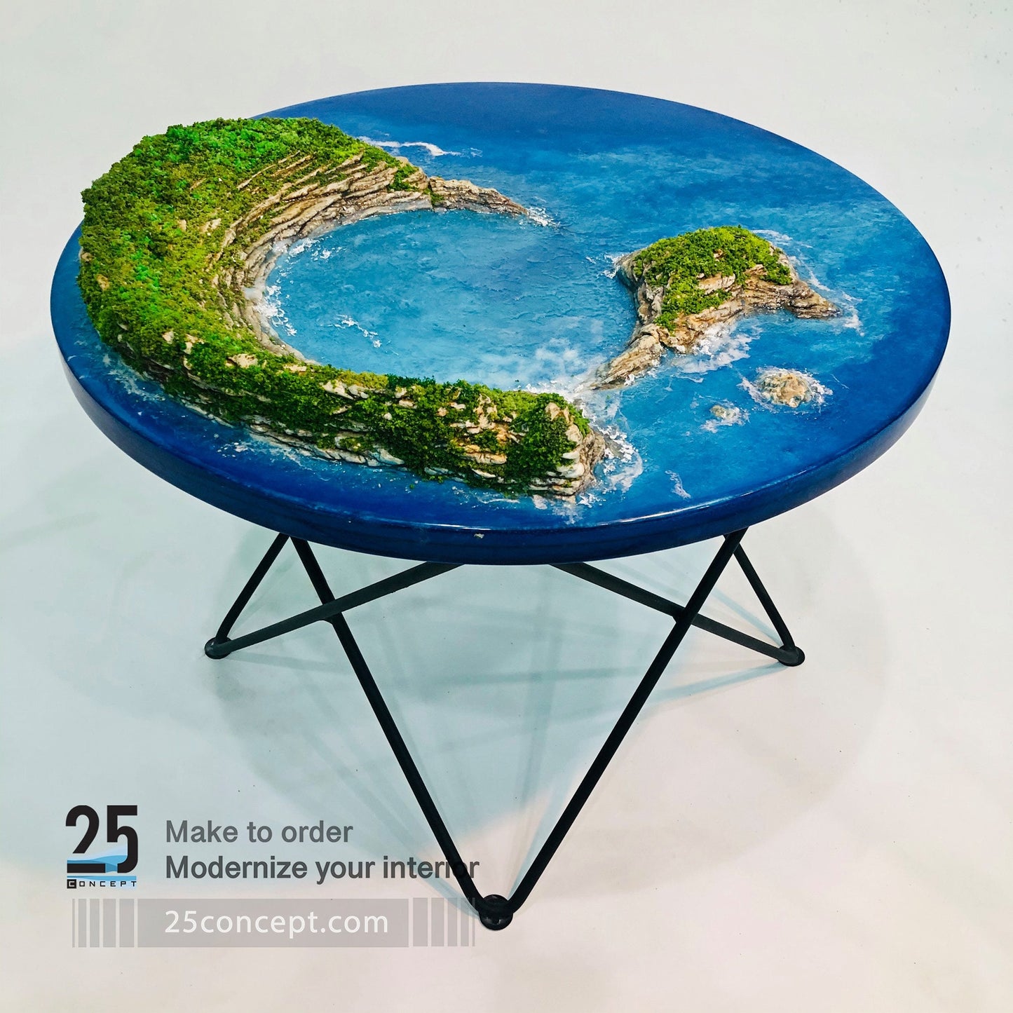 Ocean resin table, Resin table, epoxy coffee table