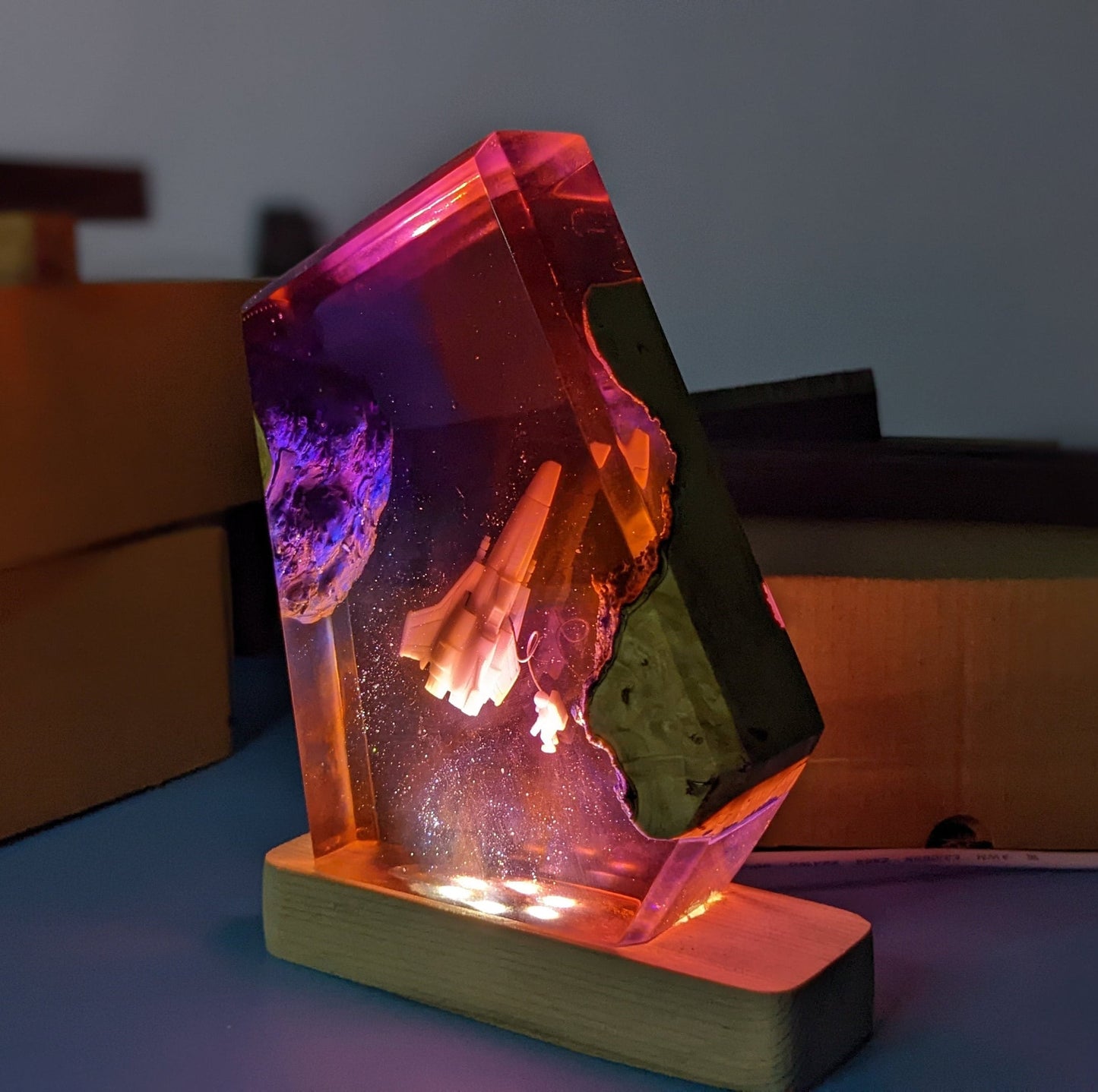 universe resin lamp