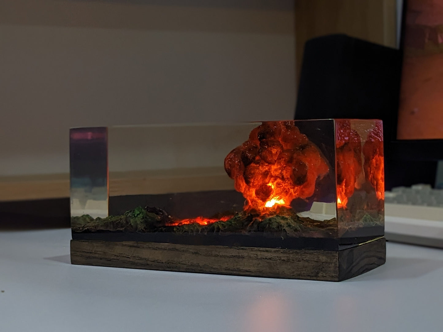 Handcrafted Resin Volcano Lamp