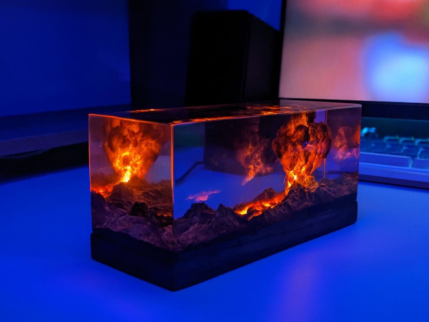 Handcrafted Resin Volcano Lamp