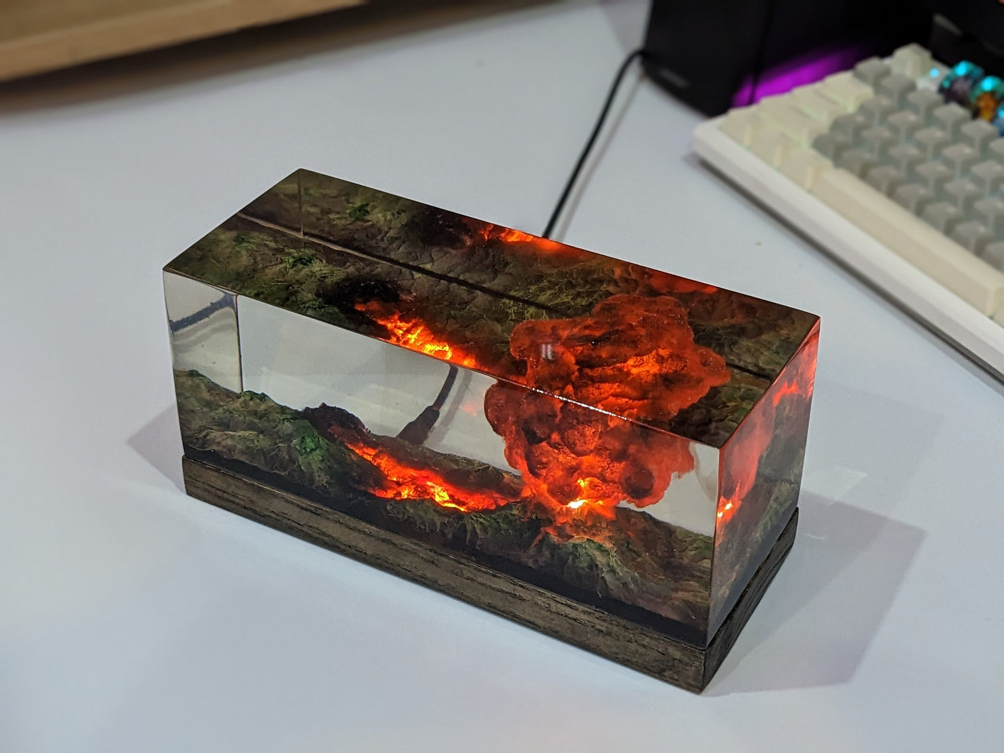 Handcrafted Resin Volcano Lamp