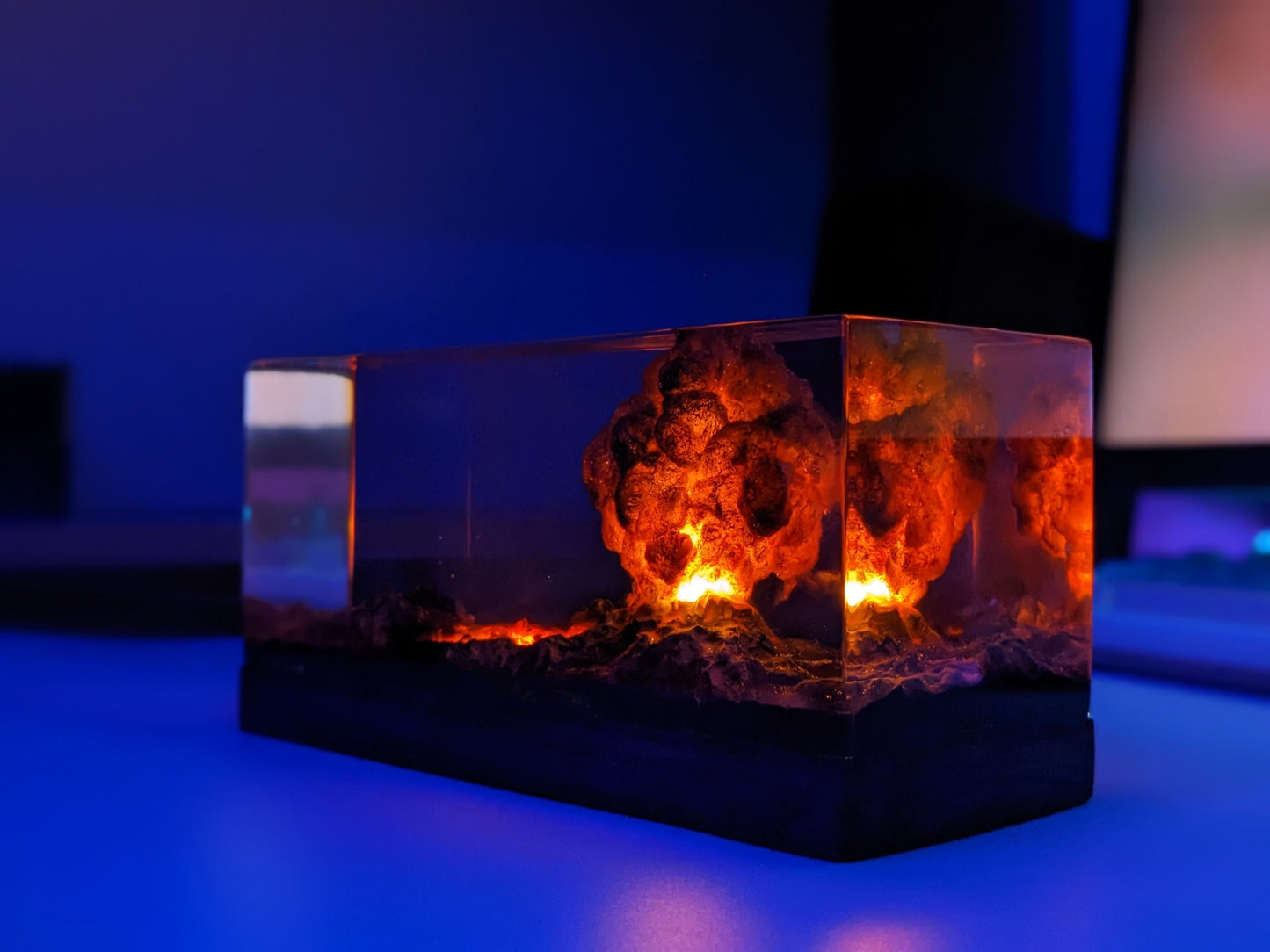 Handcrafted Resin Volcano Lamp