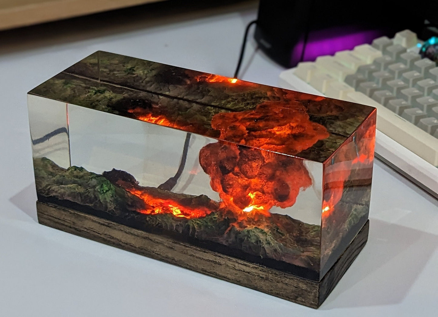 Handcrafted Resin Volcano Lamp