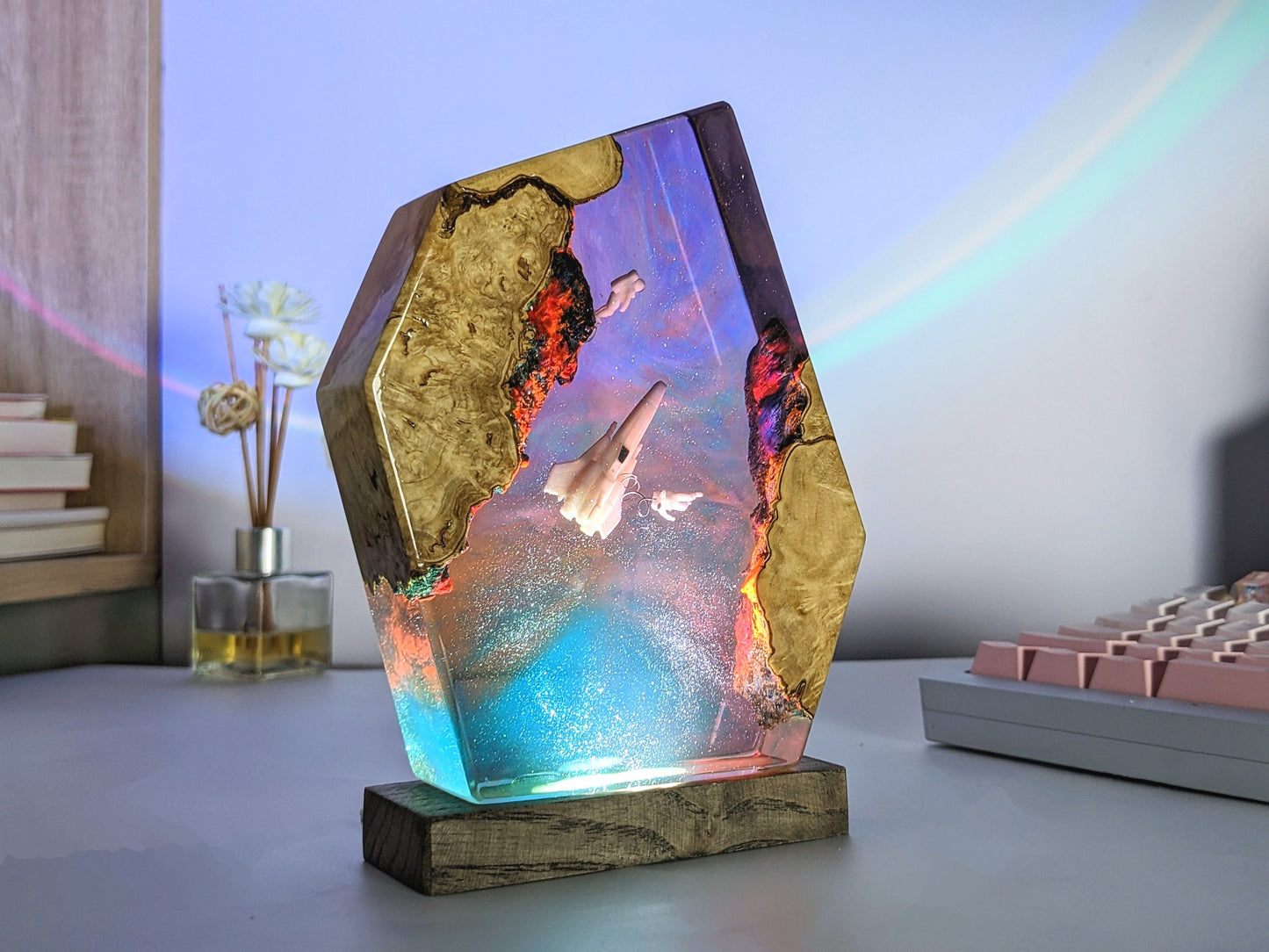 Galaxy resin lamp