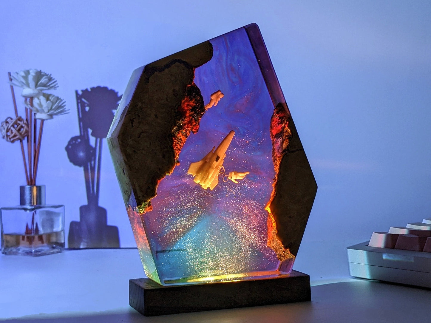 Galaxy resin lamp