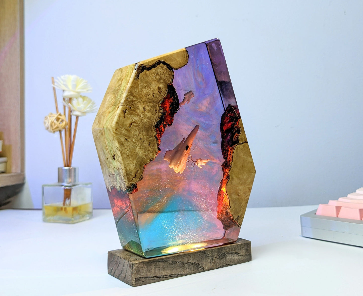 Galaxy resin lamp