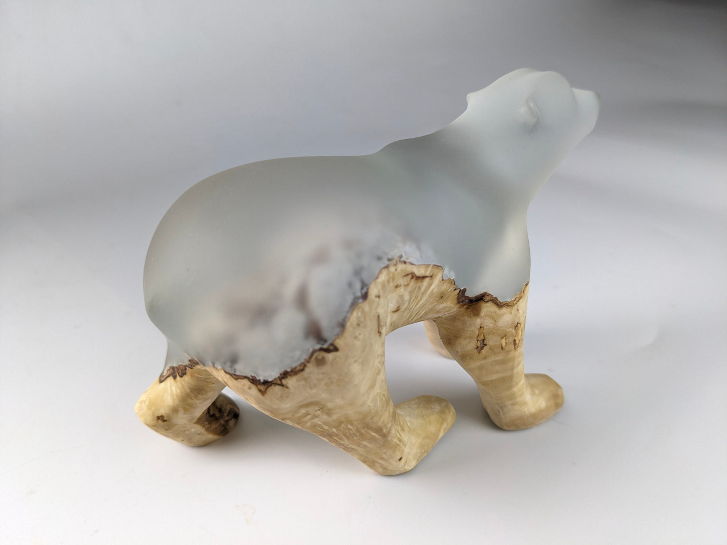 Handcrafted bear statue, Bear sculpture, Resin art