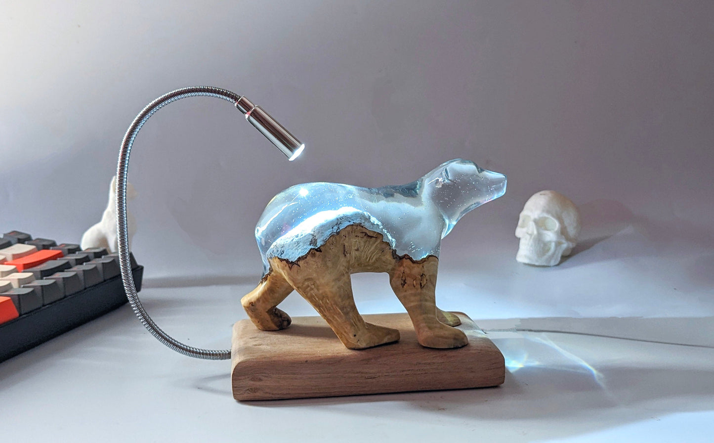 Handcrafted bear lamp