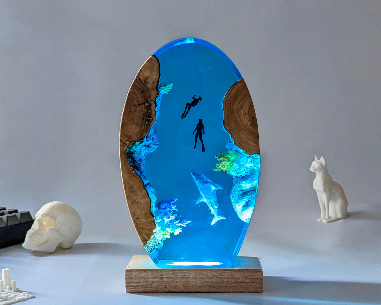 SHARK RESIN LAMP, Epoxy Lamp